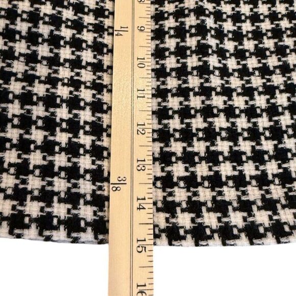 Charlotte Russe Houndstooth Knit Black and White Mini Skirt Side Zip Size 7 - Picture 9 of 11
